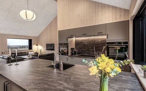 Gustaf - 800M from the Sea: Techo, Cocina, Mostrador, Lámpara, Material Natural, Cocina Y Comedor Mesa, Madera Dura, Invierno, Electrodoméstico