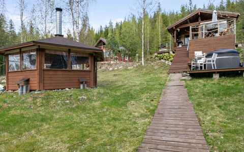 Villa Kaidanjylhä: Árbol, Banco, Cabaña, Área Rural, Lago, Reflexión, Reservorio, Estanque