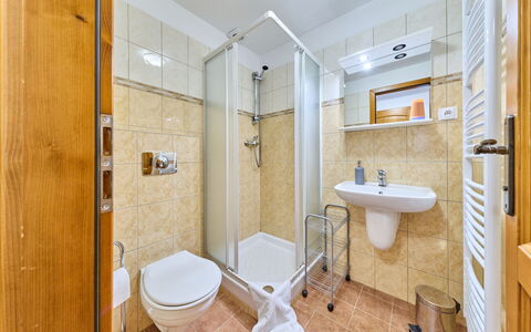 Penzion Exnar: Diseño De Interiores, Piso, Suelo, Arreglo De Tubería, Habitación, Mueble, Techo, Plomería, Lavabo, Baño