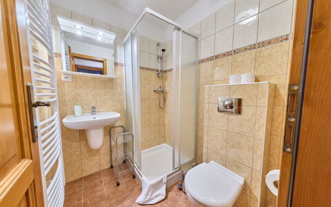 Penzion Exnar: Piso, Diseño De Interiores, Suelo, Habitación, Arreglo De Tubería, Plomería, Espejo, Lavabo, Grifo, Hotel