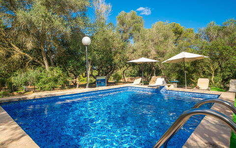 Es Racó de Campos: Azul, Piscina, Agua, Recurso, Reflexión, Sombra, Mueble Para Exteriores, Eco Hotel, Piscina De Reflejo, Thermae