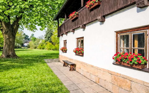 Máchova Roubenka: Cabaña, Jardín, Césped, Paisajismo, Yarda, Casa De Campo, Manchas De Madera, Patio Interior, Planta De Casa, Cerca