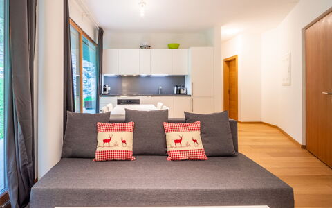 Cuolm Liung Apt. 52: Diseño De Interiores, Mueble, Piso, Madera, Suelo, Habitación, Sofá, Sala, Techo, Departamento