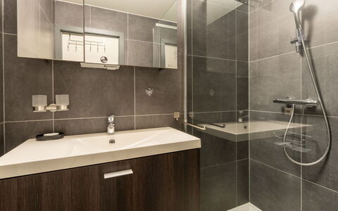 Duinenzicht with Balcony: Baño, Arreglo De Tubería, Piso, Pared, Diseño De Interiores, Suelo, Mueble De Baño, Lavabo Del Baño, Lavabo, Grifo