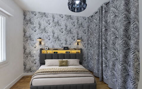 Fourchaud: Mueble, Diseño De Interiores, Habitación, Sábana, Cama, Lecho, Piso, Suelo, Textil, Casa