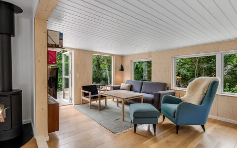 Hejne - 600M from the Sea: Mueble, Piso, Diseño De Interiores, Madera, Suelo, Techo, Sala, Casa, Habitación, Sofá