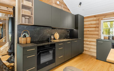 Villa Praava a: Piso, Madera, Cocina, Mueble, Diseño De Interiores, Mostrador, Gabinetes, Suelo, Suelos De Madera, Aparato De Cocina