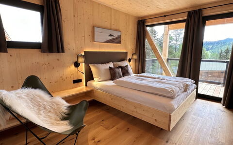 02 Nth051 18B Sup Chalet mit Sauna und Hot Tub 2 e: Madera Dura, Manchas De Madera, Habitación, Suelos De Madera, Lecho, Tablón, Cuarto De Troncos, Sábana, Madera Contrachapada, Cama
