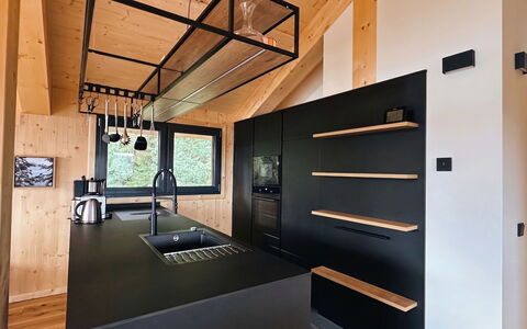 02 Nth051 18B Sup Chalet mit Sauna und Hot Tub 2 e: Madera, Diseño De Interiores, Piso, Techo, Suelo, Lámpara, Cocina, Mostrador, Manchas De Madera, Madera Dura