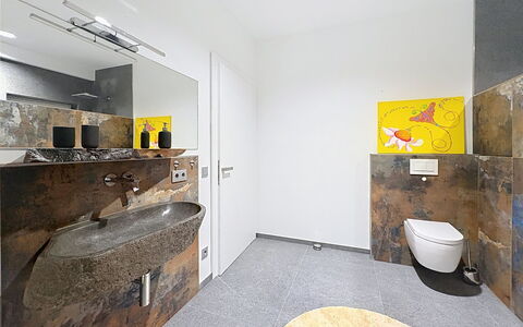 Karawanken Panorama: Piso, Arreglo De Tubería, Suelo, Diseño De Interiores, Baño, Baño, Asiento Del Baño, Plomería, Loseta, Grifo