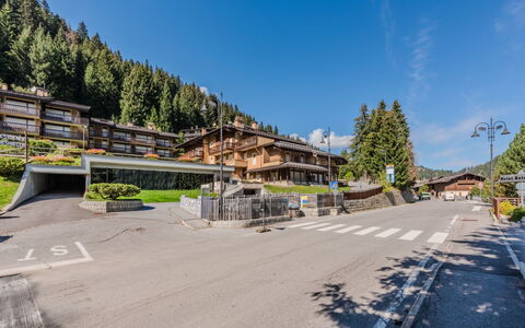Presanella: Edificio, Casa, Barrio Residencial, Techo, Asentamientos Humanos, Pueblo, Suburbio, Pueblo De Montaña, Alerce, Camino