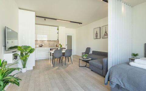 Smichov Kosire Jinonice 1: Mueble, Diseño De Interiores, Piso, Suelo, Sofá, Pared, Madera, Techo, Habitación, Sala