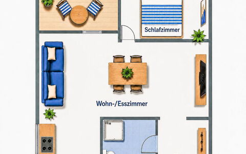 Alojamiento:&nbsp;Küstenblick 201.3