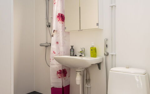 Heinävesi Homes D8: Baño, Arreglo De Tubería, Lavabo Del Baño, Diseño De Interiores, Piso, Lavabo, Suelo, Grifo, Baño, Plomería