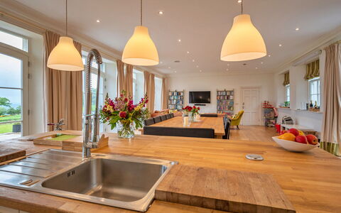 Alexander House: Mueble, Diseño De Interiores, Piso, Suelo, Madera, Cocina, Mostrador, Techo, Suelos De Madera, Lámpara