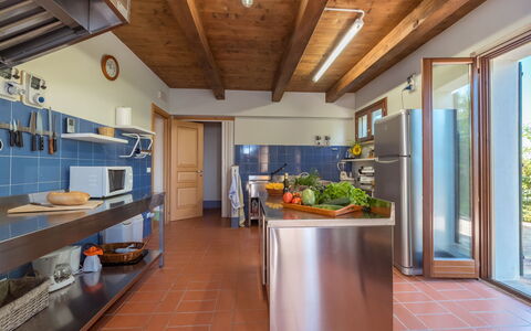 Casale Verdicchio 10+2: Madera, Piso, Cocina, Mueble, Diseño De Interiores, Techo, Mostrador, Casa, Suelo, Encendiendo