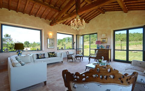 Podere Pomasciano 10: Mueble, Diseño De Interiores, Casa, Sofá, Mesa, Silla, Techo, Sala, Habitación