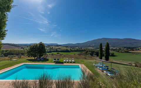 Il Poderuccio 17: Azul, Piscina, Inmuebles, Casa De Campo, Césped, Paisajismo, Hacienda, Villa, Yarda, Eco Hotel