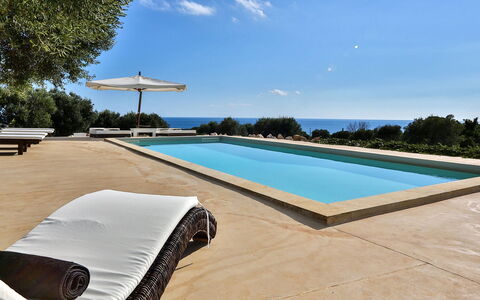 Villa Pajare Francesi 8+2: Azul, Agua, Mar, Piscina, Zona Tropical, Sombra, Oceano, Costa, Playa, Mueble Para Exteriores