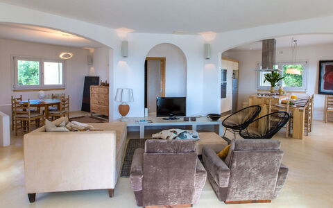 Villa Pajare Francesi 8+2: Mueble, Diseño De Interiores, Piso, Suelo, Sofá, Techo, Madera, Sala, Habitación, Departamento