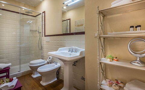 Le Querce dei Medici 12+2: Piso, Asiento Del Baño, Diseño De Interiores, Arreglo De Tubería, Suelo, Baño, Baño, Lavabo Del Baño, Lavabo, Plomería
