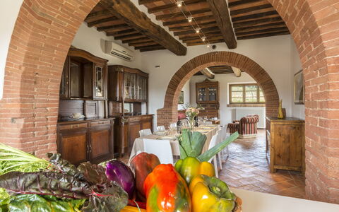 Bossoncina 8+1: Mueble, Ladrillo, Silla, Planta De Casa, Villa, Cocina Y Comedor Mesa, Casa De Campo, Maceta, Comida