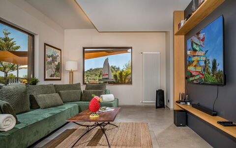 Villa Provenza 12+4: Mueble, Sofá, Diseño De Interiores, Sala, Madera, Piso, Televisión, Casa, Suelo, Mesa
