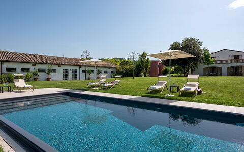 La Casa nei Vigneti 10: Piscina, Inmuebles, Jardín, Hacienda, Paisajismo, Villa, Casa De Campo, Patio, Césped, Sombra