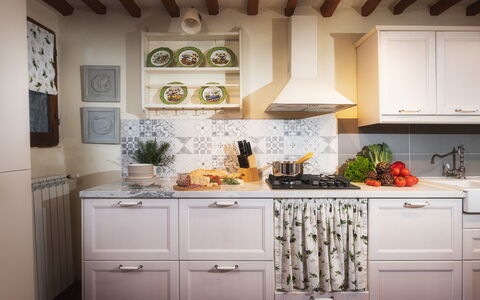 Podere Il Chiesino 8+2: Cocina, Diseño De Interiores, Mueble, Electrodoméstico, Gabinetes, Mostrador, Aparato De Cocina, Piso, Casa, Habitación