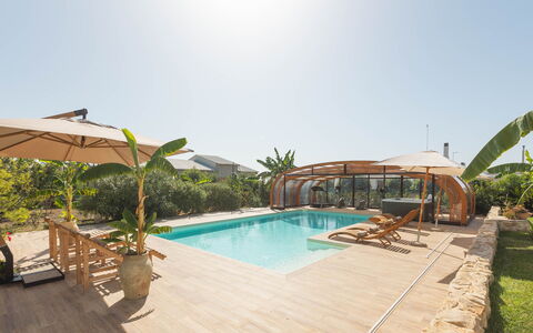 Villa i Mori 4: Recurso, Piscina, Eco Hotel, Sombra, Paraguas, Ocio, Paisajismo, Inmuebles, Estructura Al Aire Libre, Jardín