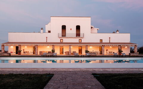 Masseria Samali 14+4: Oscuridad, Piscina, Villa, Noche, Hacienda, Hotel, Recurso