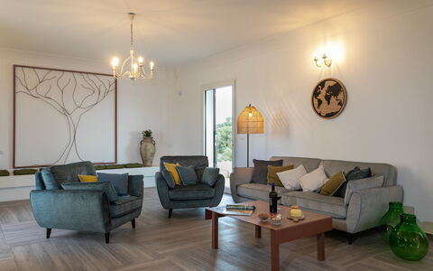 Dimora degli Ulivi 10: Mueble, Sofá, Diseño De Interiores, Piso, Sala, Suelo, Madera, Casa, Departamento