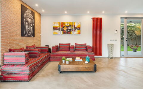 Villa Tiberio 6+2: Mueble, Diseño De Interiores, Sofá, Piso, Suelo, Pared, Madera, Sala, Habitación, Casa