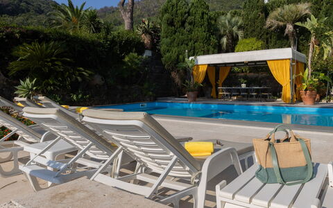 Villa Carina 12: Piscina, Mueble Para Exteriores, Mueble, Recurso, Ocio, Sunlounger, Eco Hotel, Silla, Vacaciones, Sombra