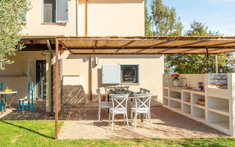 Casale Rondinella 6+2: Mueble, Mueble Para Exteriores, Mesa, Silla, Mesa Al Aire Libre, Cocina Y Comedor Mesa, Patio Interior, Sombra, Jardín, Estructura Al Aire Libre