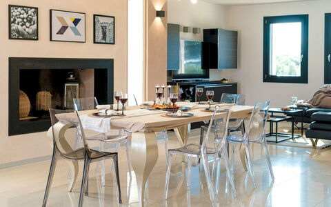 Dimora Solaris 6: Mueble, Piso, Diseño De Interiores, Silla, Suelo, Mesa, Cocina Y Comedor Mesa, Techo, Comedor, Vaso