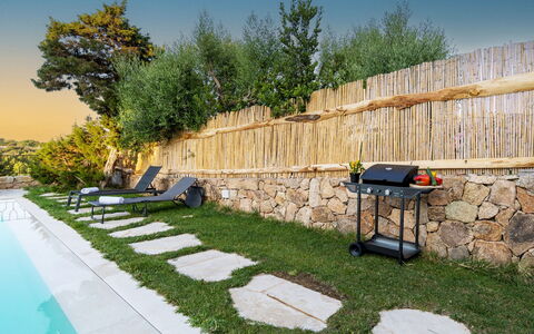Villa la Maddalena 6+2: Piscina, Mueble Para Exteriores, Jardín, Patio Interior, Paisajismo, Recurso, Sombra, Yarda, Sunlounger, Césped