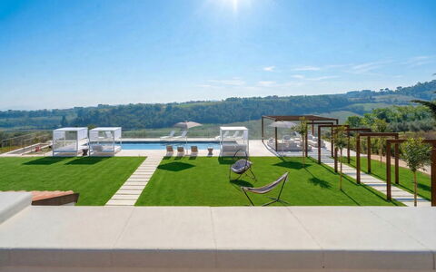 Villa Oxa 12+2: Piscina, Mueble Para Exteriores, Jardín, Césped Artificial, Césped, Paisajismo, Recurso, Parque, Balcón, Villa