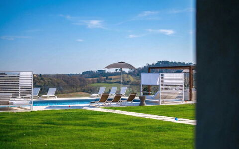 Villa Oxa 12+2: Piscina, Mueble Para Exteriores, Sunlounger, Césped, Jardín, Sombra, Recurso, Paisajismo, Eco Hotel, Yarda