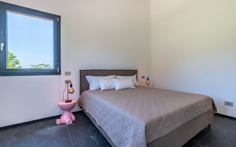 Villa Mamon 6+2: Cama, Habitación, Diseño De Interiores, Suelo, Piso, Encendiendo, Casa, Habitación, Mueble, Sábana