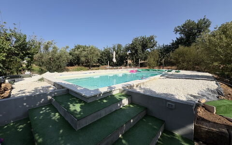 La Casa dei Melograni: Piscina, Material Compuesto, Jardín, Paisajismo, Recurso, Patio Interior, Sombra, Diseño, Fuente De Agua, Hacienda