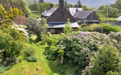 Y Cwtch: Verde, Vegetación, Casa, Techo, Arbusto, Cabaña, Planta De La Comunidad, Jardín, Área Rural