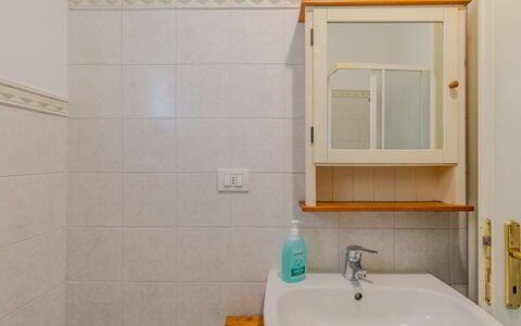 La Finestra sul Lago: Pared, Arreglo De Tubería, Lavabo Del Baño, Diseño De Interiores, Piso, Grifo, Plomería, Suelo, Baño, Lavabo