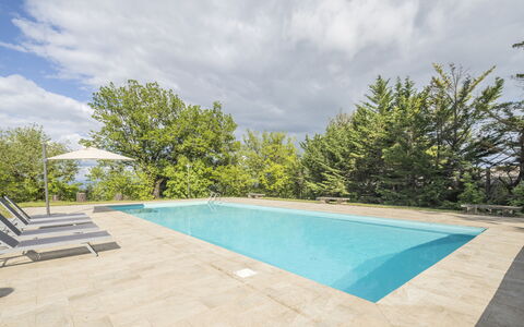 Casa Amelia, Pool, Casole Elsa, Monti: Azul, Piscina, Sombra, Recurso, Paisajismo, Eco Hotel, Loseta, Mueble Para Exteriores, Hojas Perennes