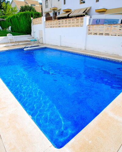 La Mar Serena: Azul, Piscina, Material Compuesto, Ocio, Loseta, Fuente De Agua