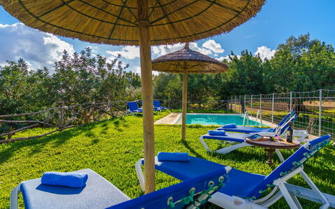 Sa Serra: Azul, Piscina, Recurso, Jardín, Mueble Para Exteriores, Eco Hotel, Paisajismo, Sunlounger, Paraguas, Patio Interior