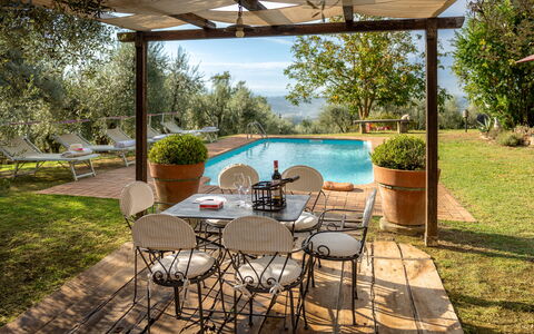 Podere Selva, Pool, Chianti: Mueble, Mueble Para Exteriores, Silla, Recurso, Mesa, Sombra, Piscina, Patio Interior, Eco Hotel, Jardín