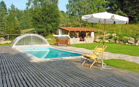 Benešov Nad Černou: Piscina, Propiedad, Mueble Para Exteriores, Ocio, Casa, Casa, Bienes Raíces, Sunlounger, Mueble, Patio Interior