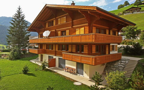 Grindelwald 106: Planta, Edificio, Cielo, Ventana, Nube, Árbol, Casa, Madera, Alerce, Hierba