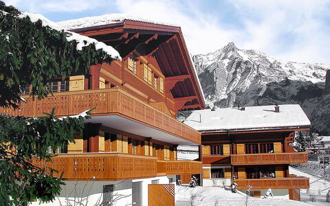 Grindelwald 106: Cielo, Edificio, Nube, Ventana, Nieve, Montaña, Naturaleza, Pendiente, Casa, Paisaje Natural